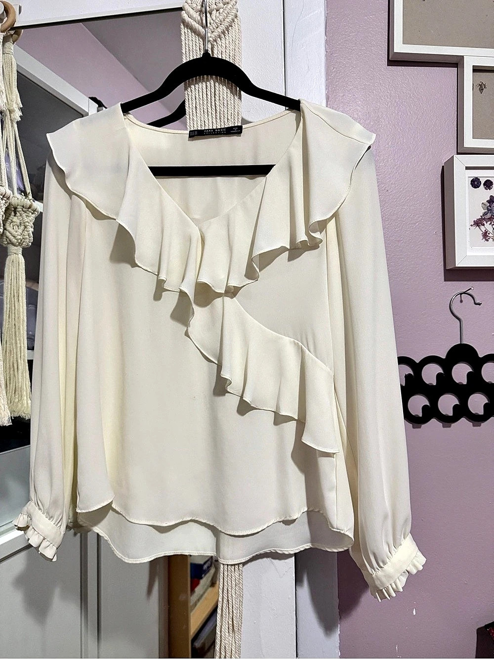 Zara Ruffle Blouse Size XSmall